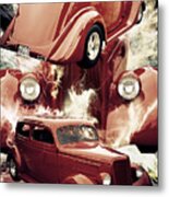 1935 Ford Classic Red Car Photograph 7157.02 Metal Print
