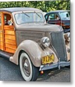 1936 Ford V8 Woody Station Wagon Metal Print