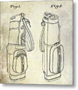 1938 Golf Bag Patent Metal Print