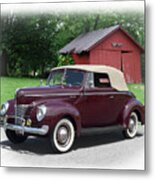 1940 Ford Deluxe Convertible Metal Print