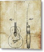 Gretsch Guitar Patent Metal Print