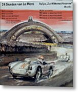 1950 Porsche Le Mans Poster Metal Print