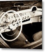 1954 Chevrolet Corvette Steering Wheel -442s Metal Print