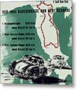 1955 Mille Miglia Porsche Poster Metal Print