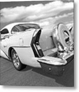 1956 Buick Special Rear In Black And White Metal Print