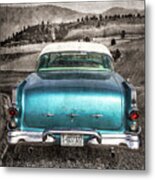 1956 Pontiac Drive In The Country Selected Color Metal Print