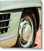 1957 Mercedes-benz 300 Sl Roadster Wheel Emblem -0121c Metal Print