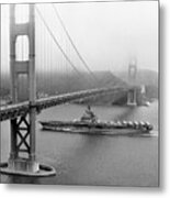 1957 Uss Hancock In San Francisco Metal Print