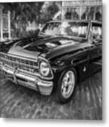 1967 Chevrolet Nova Super Sport Painted Bw 1 Metal Print