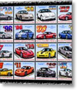 1978 - 2013 Special Edition Corvette Postage Stamps Metal Print