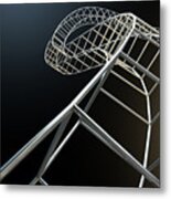 Abstract Contruction Spiral #2 Metal Print