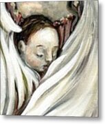 Angel And Baby Metal Print