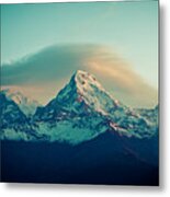 Annapurna South At Sunrise In Himalayas Artmif Photo Raimond Klavins #2 Metal Print