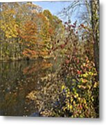 Autumn Colors On The Canal Metal Print