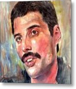 Freddie Mercury portrait Metal Print
