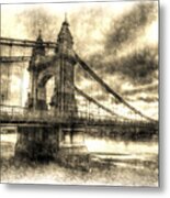Hammersmith Bridge London Vintage #2 Metal Print