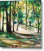 The Pathway I Love Metal Print