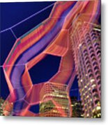 Janet Echelman Sculpture - Boston #1 Metal Print