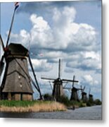 Kinderdijk Windmills #2 Metal Print
