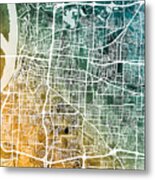 Memphis Tennessee City Map #2 Metal Print