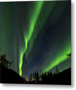 Northern Lights, Aurora Borealis At Kantishna Lodge In Denali National Park #2 Metal Print