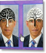Obama Trees Of Knowledge Metal Print