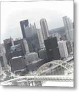 Pittsburgh Skyline From Mt Washington Metal Print