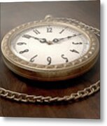 Pocket Watch On Chain #2 Metal Print