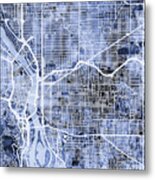 Portland Oregon City Map #2 Metal Print