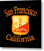 San Francisco California Golden Gate Design #1 Metal Print
