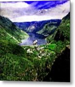 Ship At The Fjords #2 Metal Print