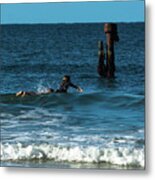 Surfing At  #2 Metal Print