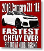 2018 Camaro Zl1 1le Metal Print