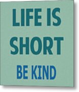 237- Be Kind Metal Print