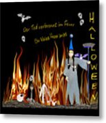 2650 Halloween Death Burning In The Fire V Metal Print