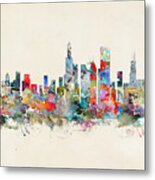 Chicago City Skyline #3 Metal Print