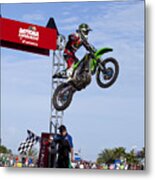 Daytona Supercross Motorcycle Race #3 Metal Print