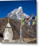 Dingboche Stupa In Nepal #3 Metal Print