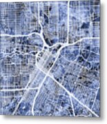 Houston Texas City Street Map #3 Metal Print