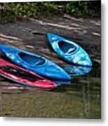 3 Kayaks Metal Print