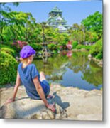 Tourist At Osaka Castle #3 Metal Print