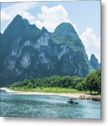 Lijiang River And Karst Mountains Scenery #30 Metal Print