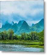 Karst Mountains And Lijiang River Scenery #35 Metal Print