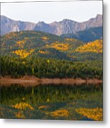 Autumn Aspen At Crystal Creek Reservoir Pikes Peak #4 Metal Print