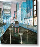 42nd Street Blue Metal Print