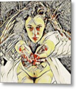 4448s-ab The Succubus Comes For You Erotica In The Style Of Kandinsky Metal Print