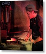 4th Generation Blacksmith, Miki City Japan Metal Print