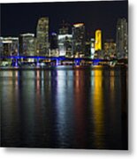 Miami Downtown Skyline Metal Print