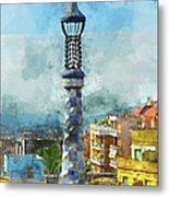 Parc Guell In Barcelona Spain #5 Metal Print