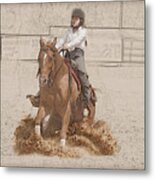 Reining Competition #5 Metal Print